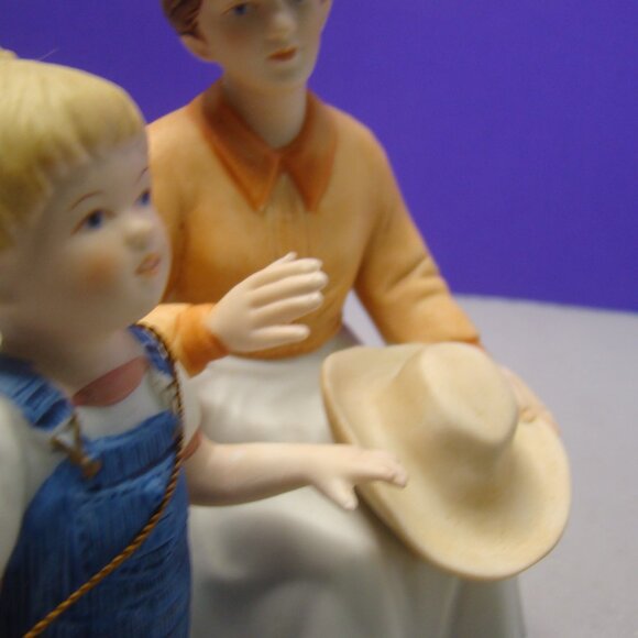 VTG 1985 Homco Home Interiors Denim Days Danny's Mom Bisque Figurine w/Tag 1511 - Picture 15 of 16